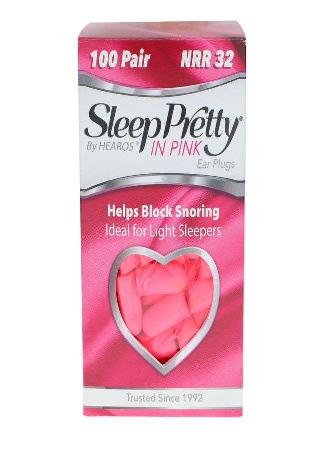 HEAROS Sleep Pretty in Pink, 100 Pair, NRR 32, PU Foam, Petite Sized, Pink (5199) - Image 1
